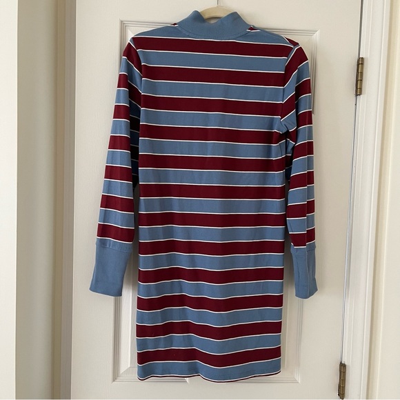 Veronica Beard Cenda Striped Cotton Jersey Mini Dress, Red Blue, Size XS Preppy - Picture 3 of 11